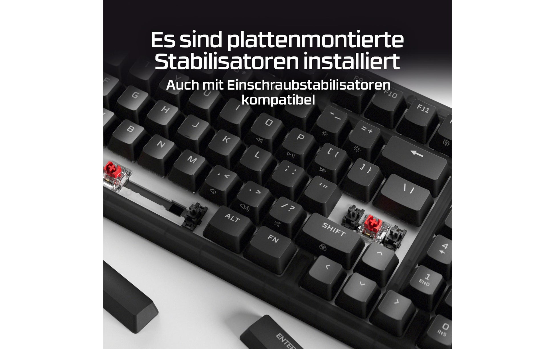 HyperX Origins 2 1800 – Tastatur – Mechanisch – USB-C – Ohne Ziffernblock – Für PC, PS5, Xbox Serie