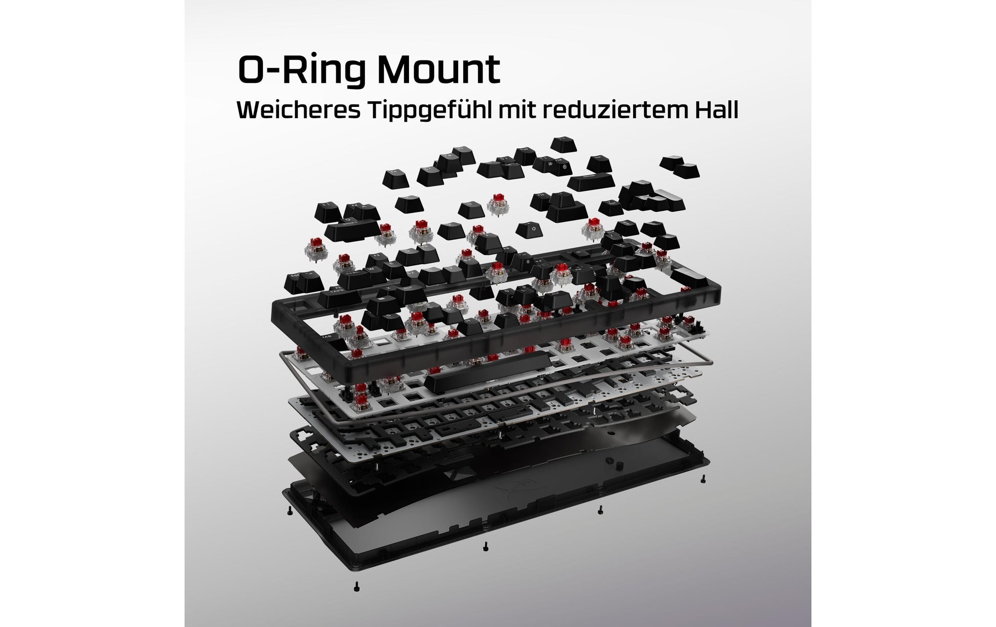 HyperX Origins 2 1800 – Tastatur – Mechanisch – USB-C – Ohne Ziffernblock – Für PC, PS5, Xbox Serie