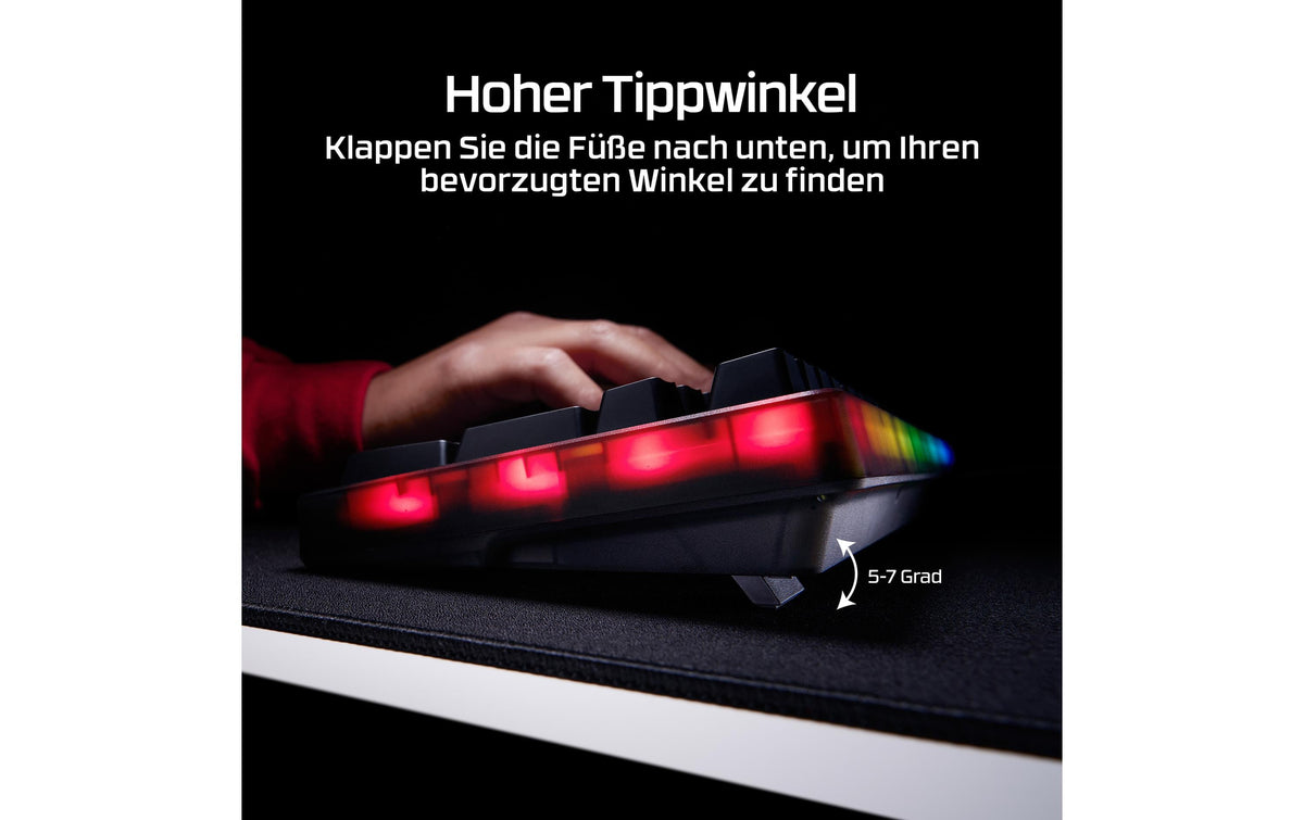 HyperX Origins 2 1800 – Tastatur – Mechanisch – USB-C – Ohne Ziffernblock – Für PC, PS5, Xbox Serie