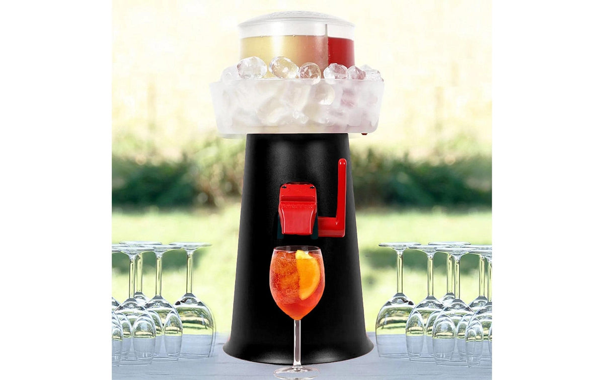 Genius Computer Technology Genius Sprizzer Getränkespender – 3 l, Ø 28 × 54 cm, Kunststoff (PP), Schwarz, BPA-frei, spülmaschinenfest
