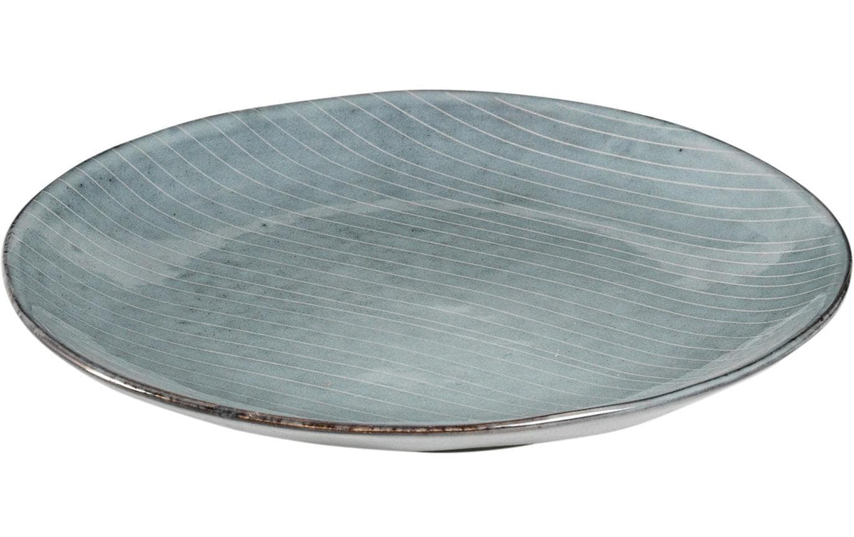 Broste Copenhagen Dessertteller Nordic Sea – Ø 20,0 cm, Steingut, Blau/Grau, spülmaschinenfest