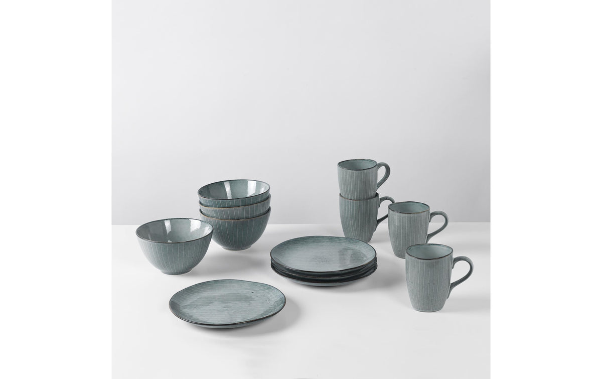 Broste Copenhagen Kaffeetasse Nordic Sea – 250 ml, Ø 8,0 cm, H 10,0 cm, Steingut, Blaugrau, spülmaschinenfest