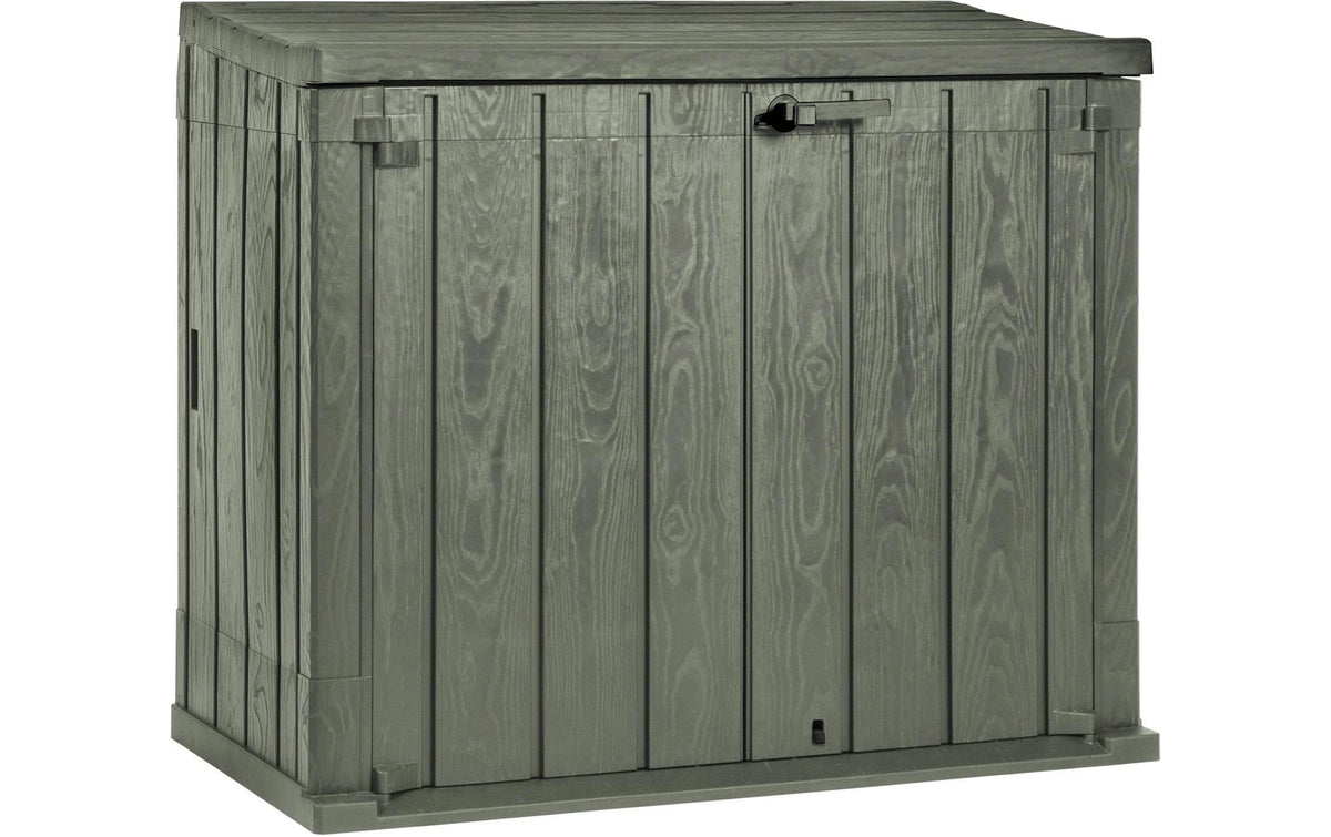 Toomax Aufbewahrungsbox 842 l – Kunststoff – Braun/Grün – UV-beständig, Witterungsbeständig