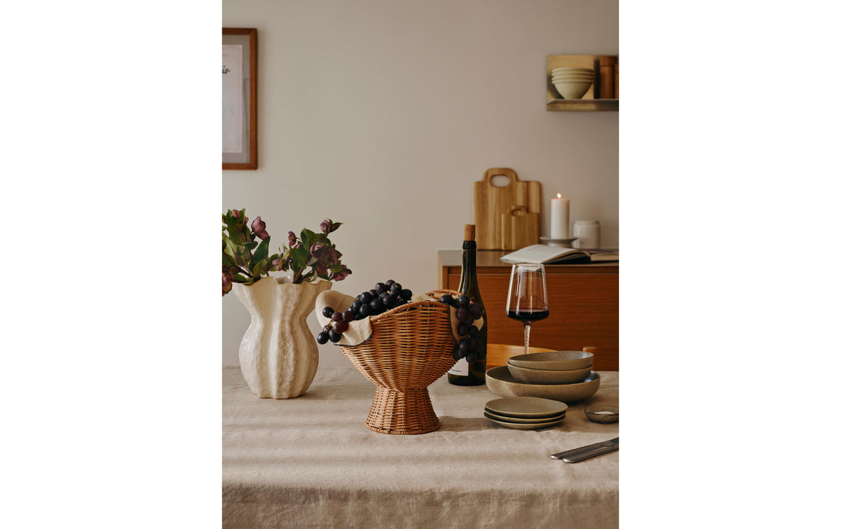 Broste Copenhagen Cori Vase – 24.6 × 36 cm – Keramik, beige