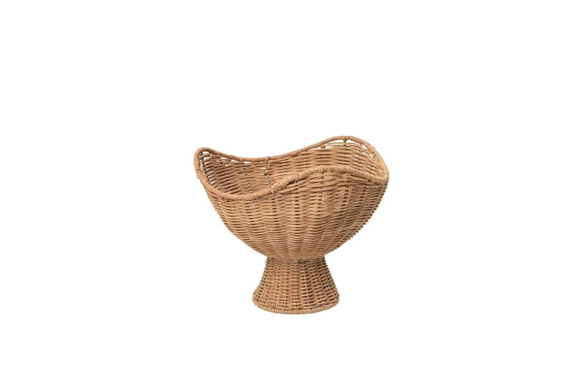 Broste Copenhagen Annika Aufbewahrungskorb – Rattan – Braun – Ø 260 × H 220 mm