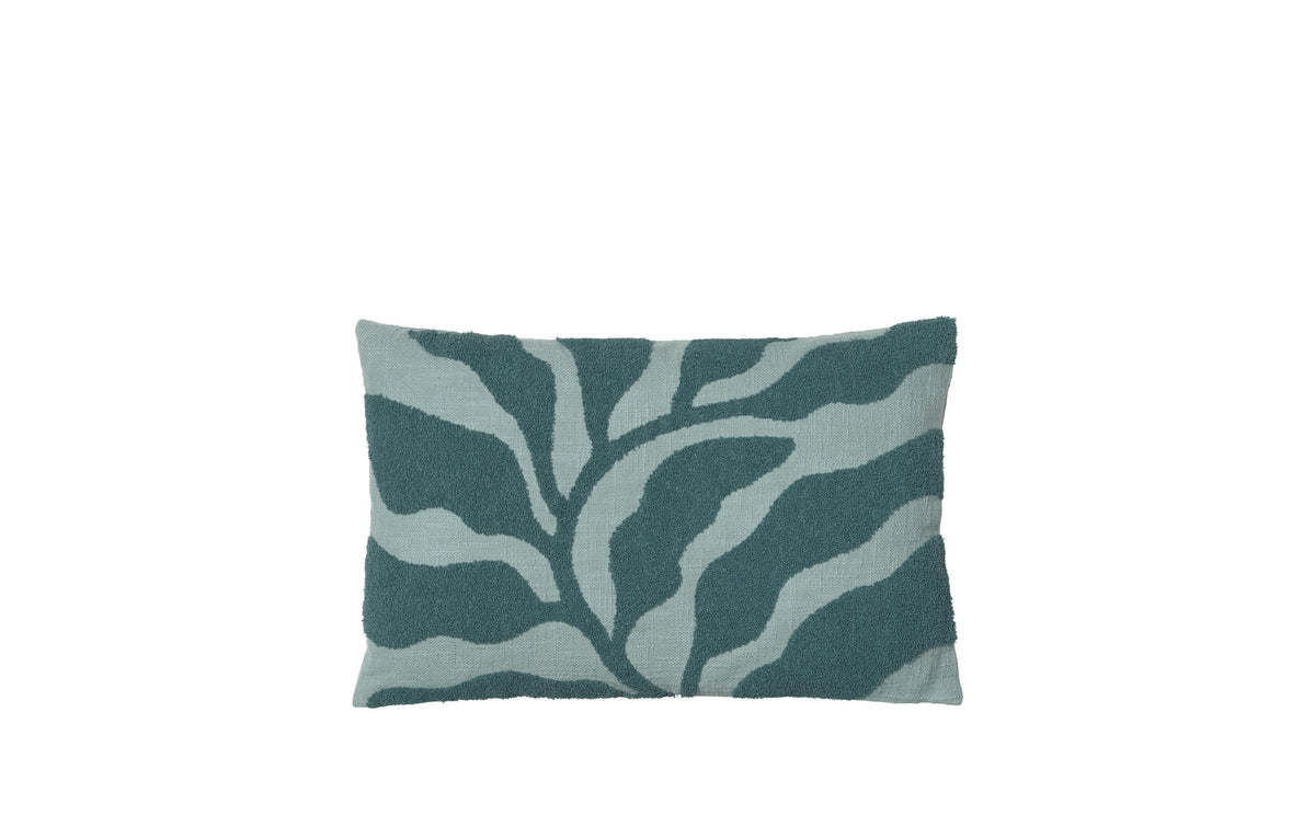 Broste Copenhagen – Delia Kissenbezug – 40 × 60 cm, 1 Stück, Baumwolle, blaugrün, salbeigrün