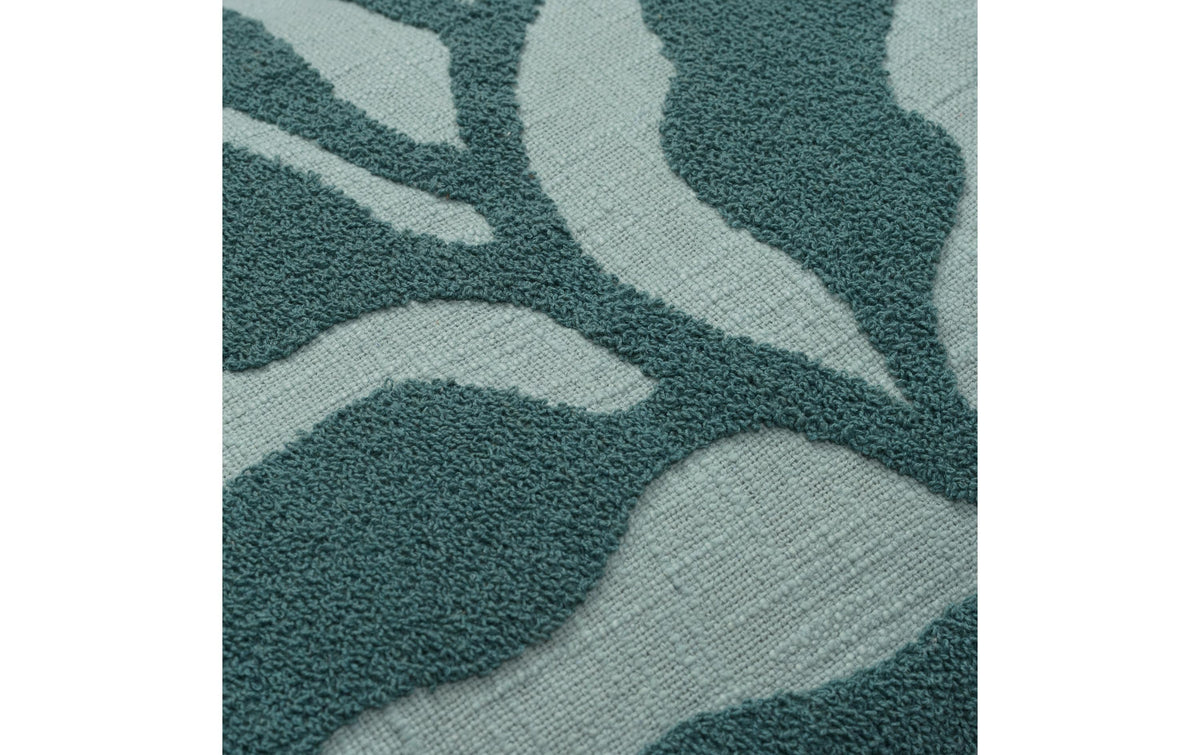 Broste Copenhagen – Delia Kissenbezug – 40 × 60 cm, 1 Stück, Baumwolle, blaugrün, salbeigrün