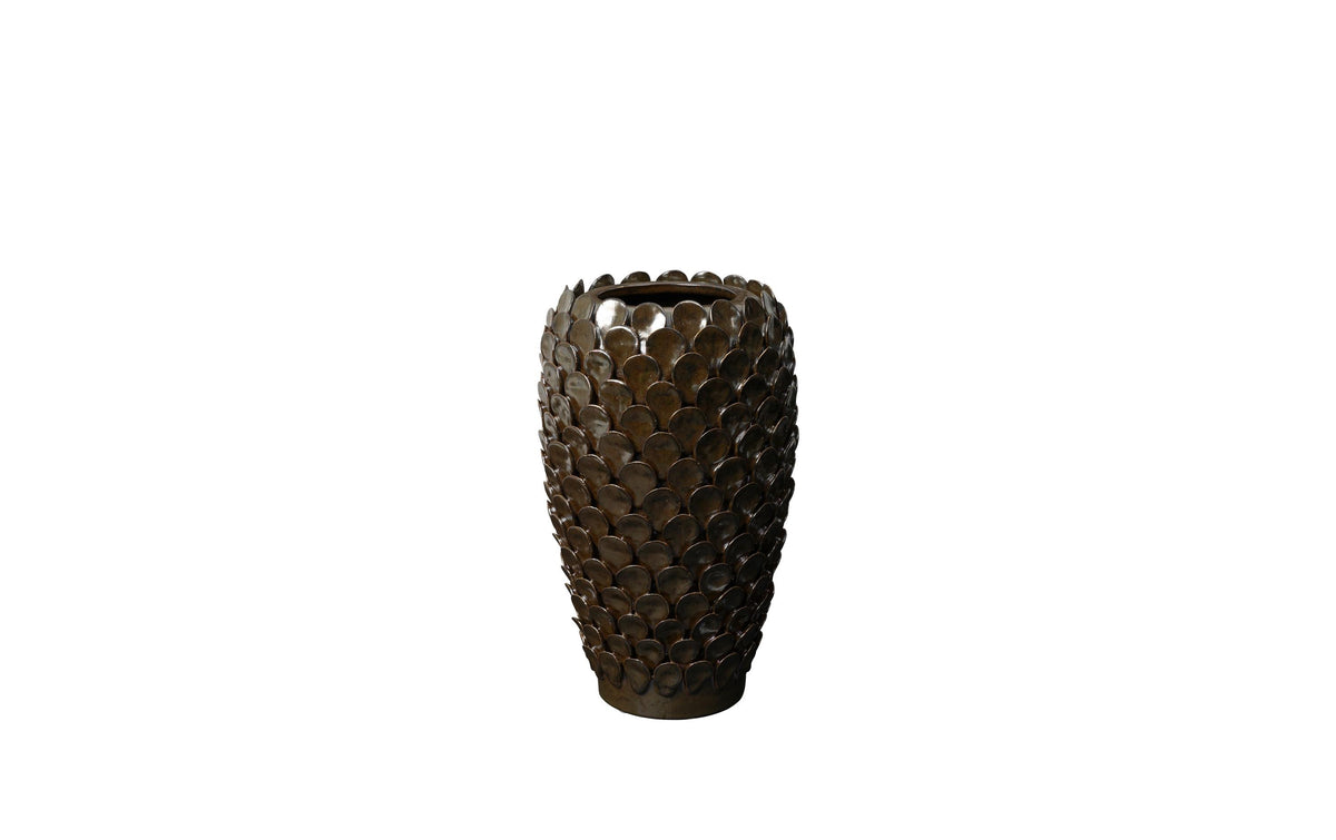 Broste Copenhagen Vase – Ø 18 × 31,5 cm – Keramik, bronze
