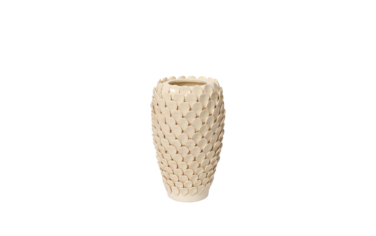 Broste Copenhagen Vase – Ø 18 × 31,5 cm – Keramik, weiss