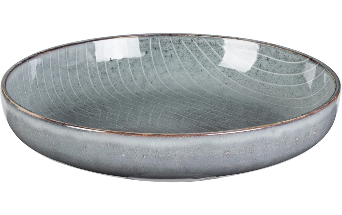 Broste Copenhagen Schüssel Nordic Sea – 1,5 l, Ø 22,5 cm, Steingut, Blau