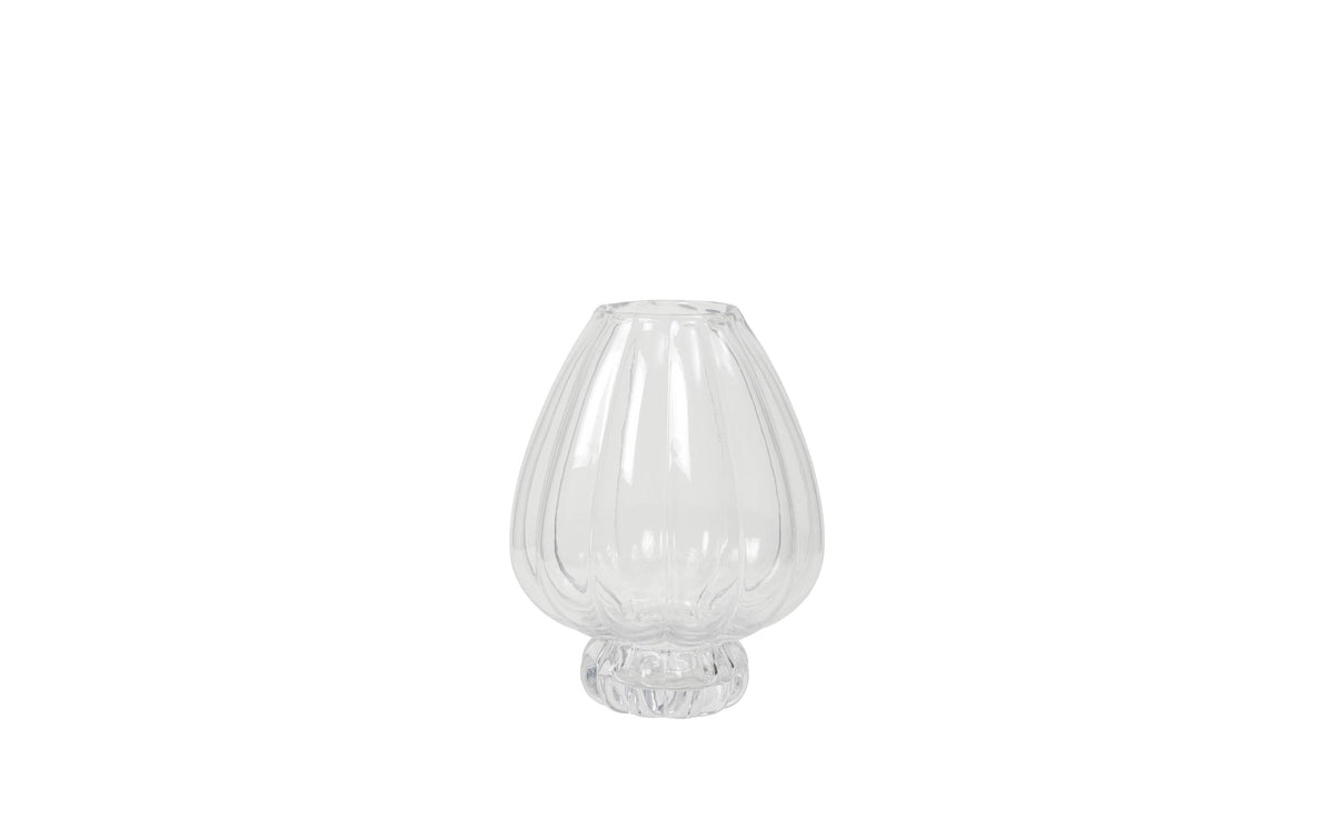 Broste Copenhagen Malou Vase – Ø 22 × 29 cm – Glas, transparent