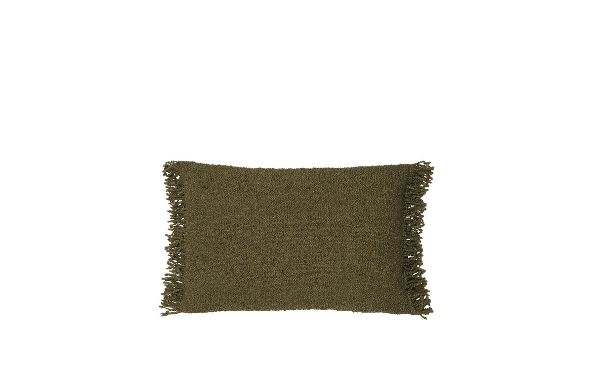 Broste copenhagen Fria Kissenbezug – 40 × 60 cm, 1 Stk., Baumwolle/Polyester, Dunkelgrün