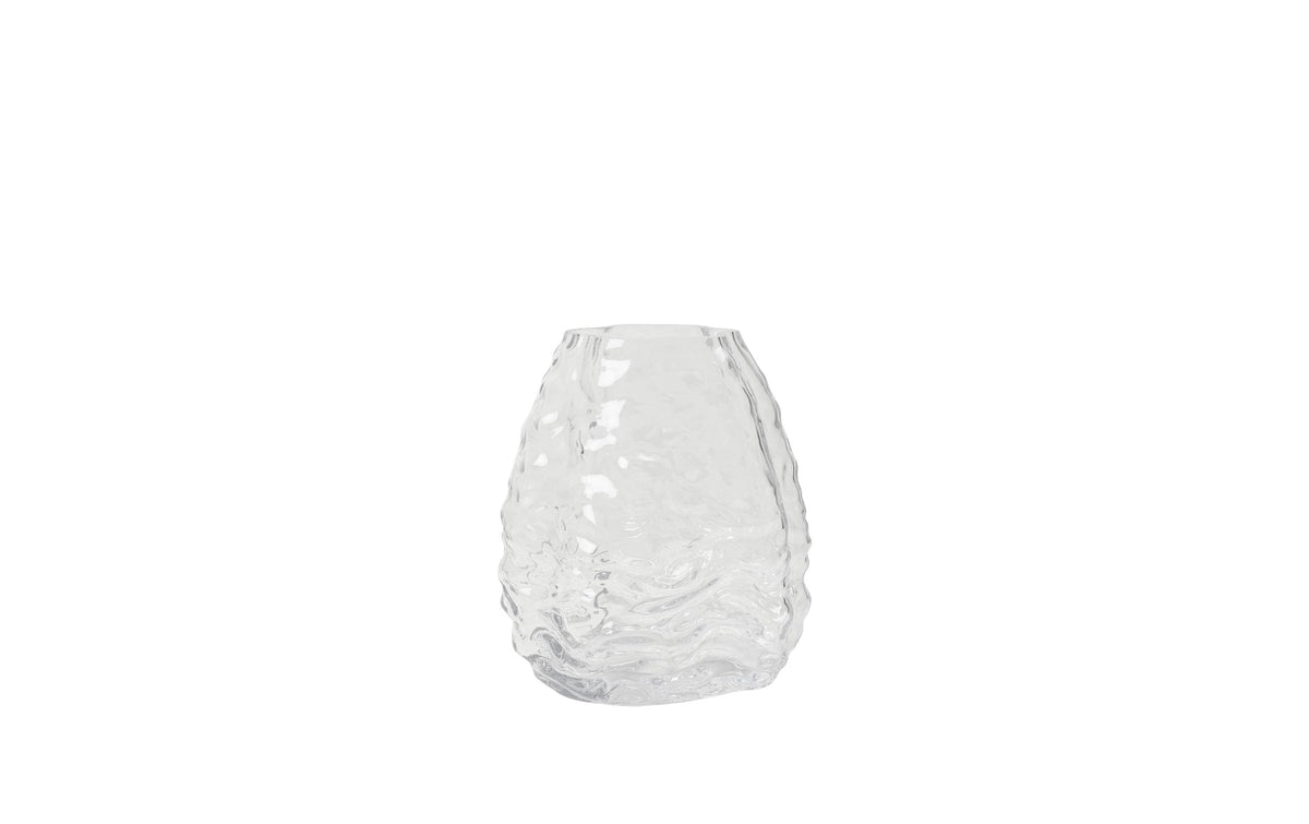 Broste copenhagen Milla Vase – 22 × 25 cm – Glas, transparent