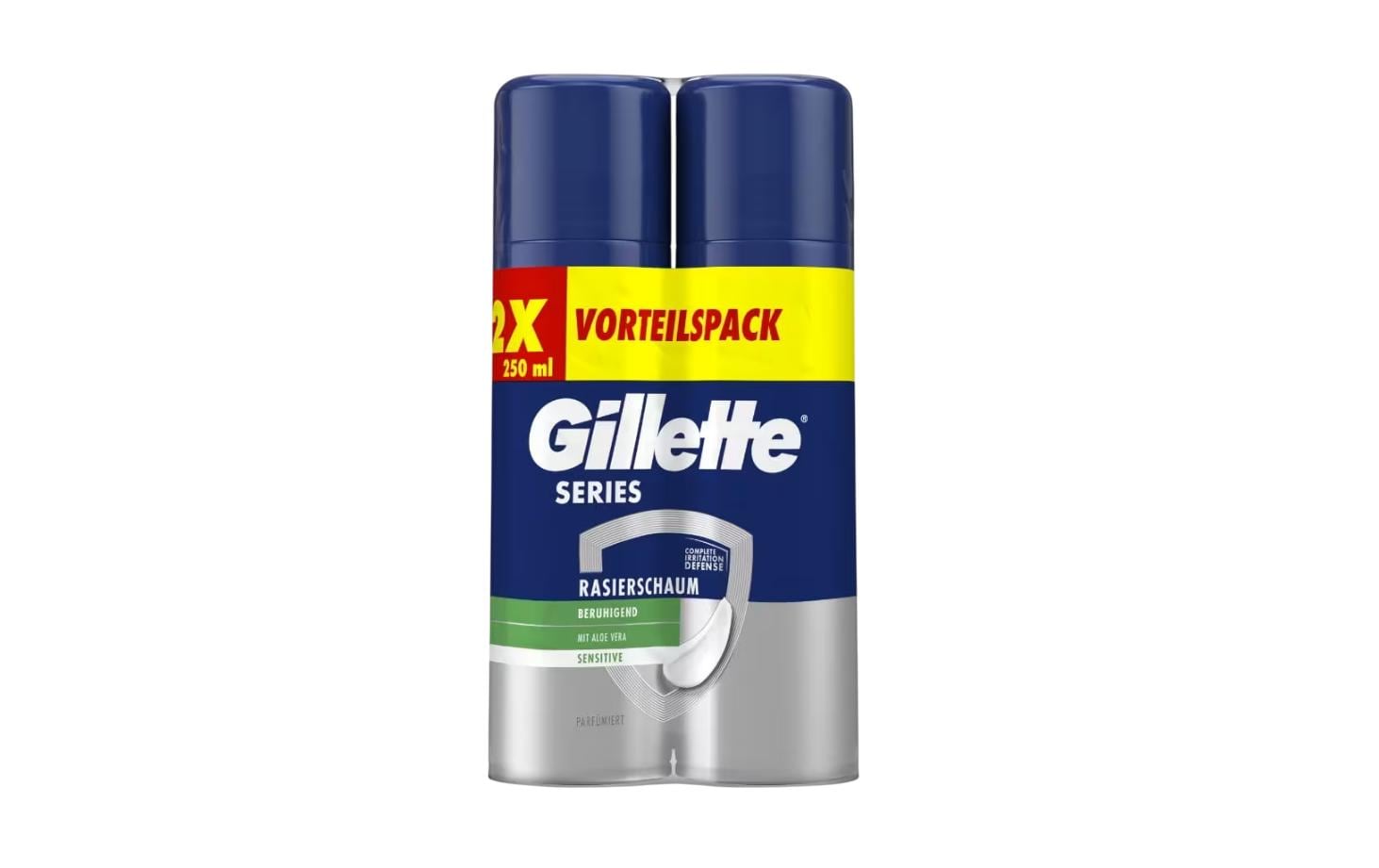 Gillette Rasierschaum Serie Sensitive – 2 × 250 ml