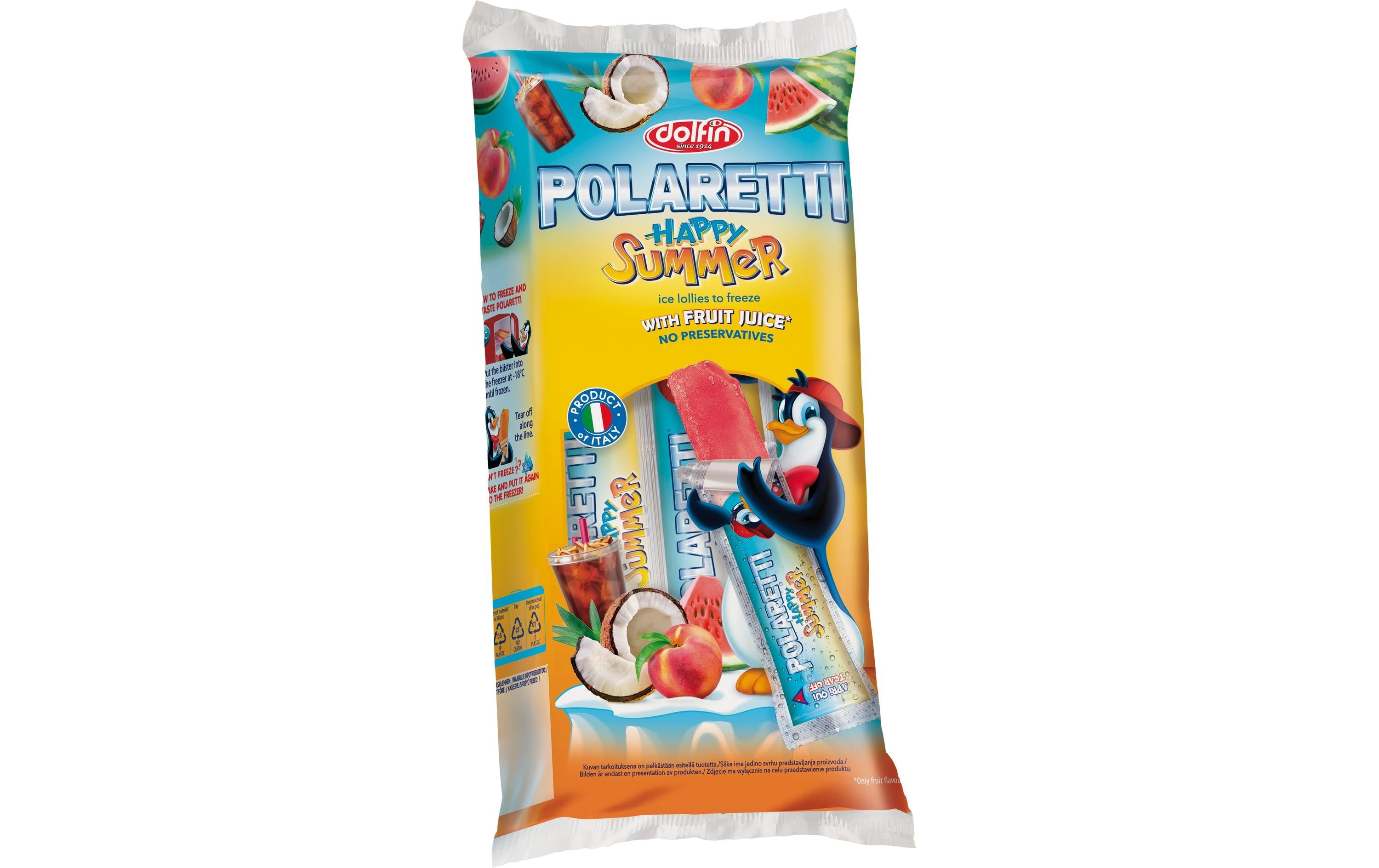 Dolfin Polaretti Happy Summer Eis-Zubereitung, glutenfrei – 400 g