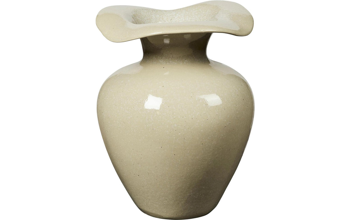 Broste Copenhagen Florentina Vase – Ø 24 × 32 cm – Glas & Kunststein, Mehrfarbig