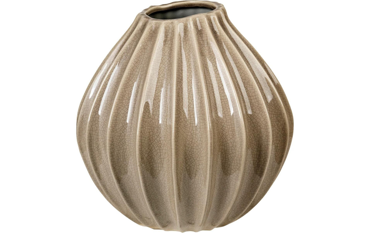 Broste Copenhagen BC Wide Vase M – Ø 25 × 25 cm – Keramik, Grau