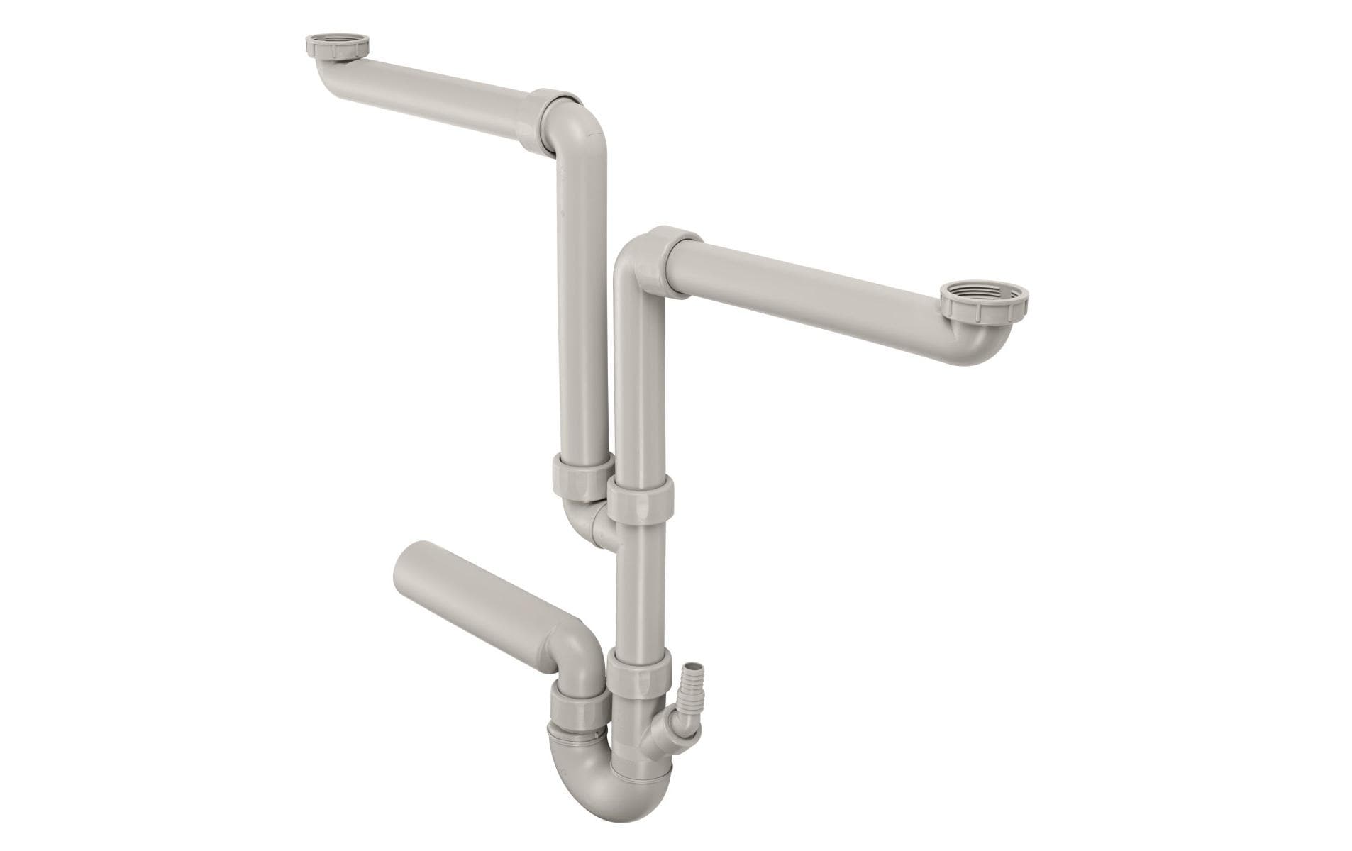 Geberit Spültisch-Garnitur – Ø5,6 cm, Kunststoff, für Anschluss 1,5", Grau