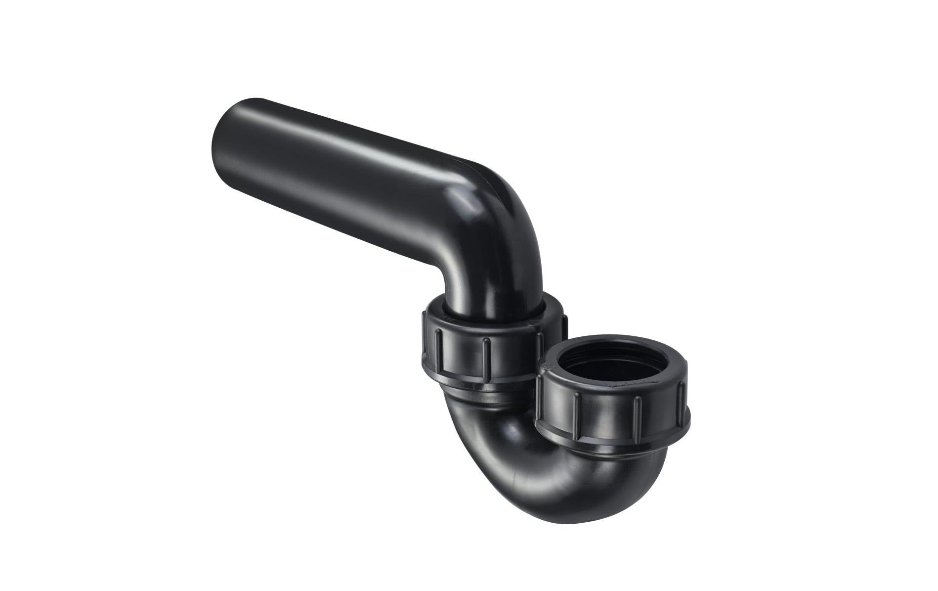 Mateu Rohrbogensiphon – Ø 50 mm, 185 × 81 × 330 mm, Kunststoff, Schwarz