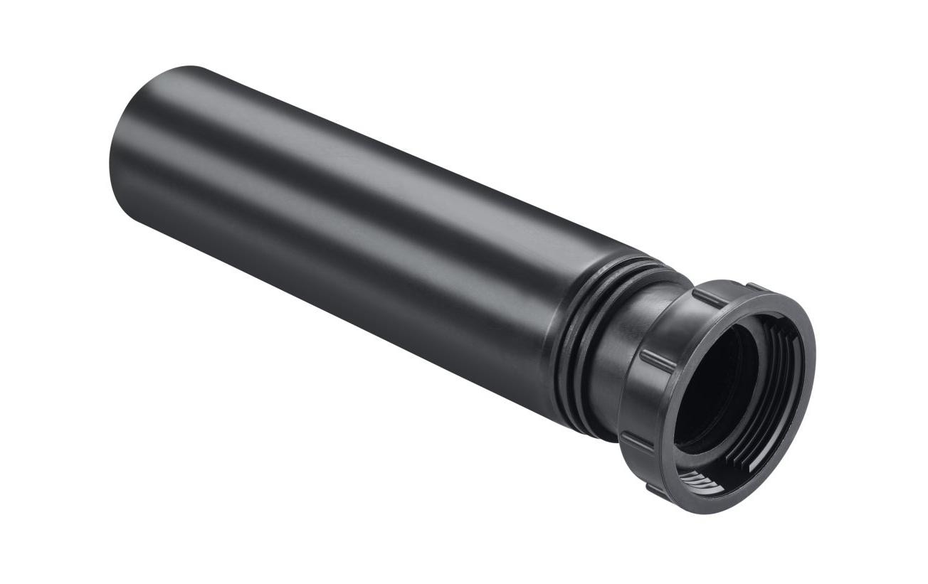 Mateu Anschlussstutzen PE-HD – Ø 50 × 51 mm, Kunststoff, schwarz, für Siphon