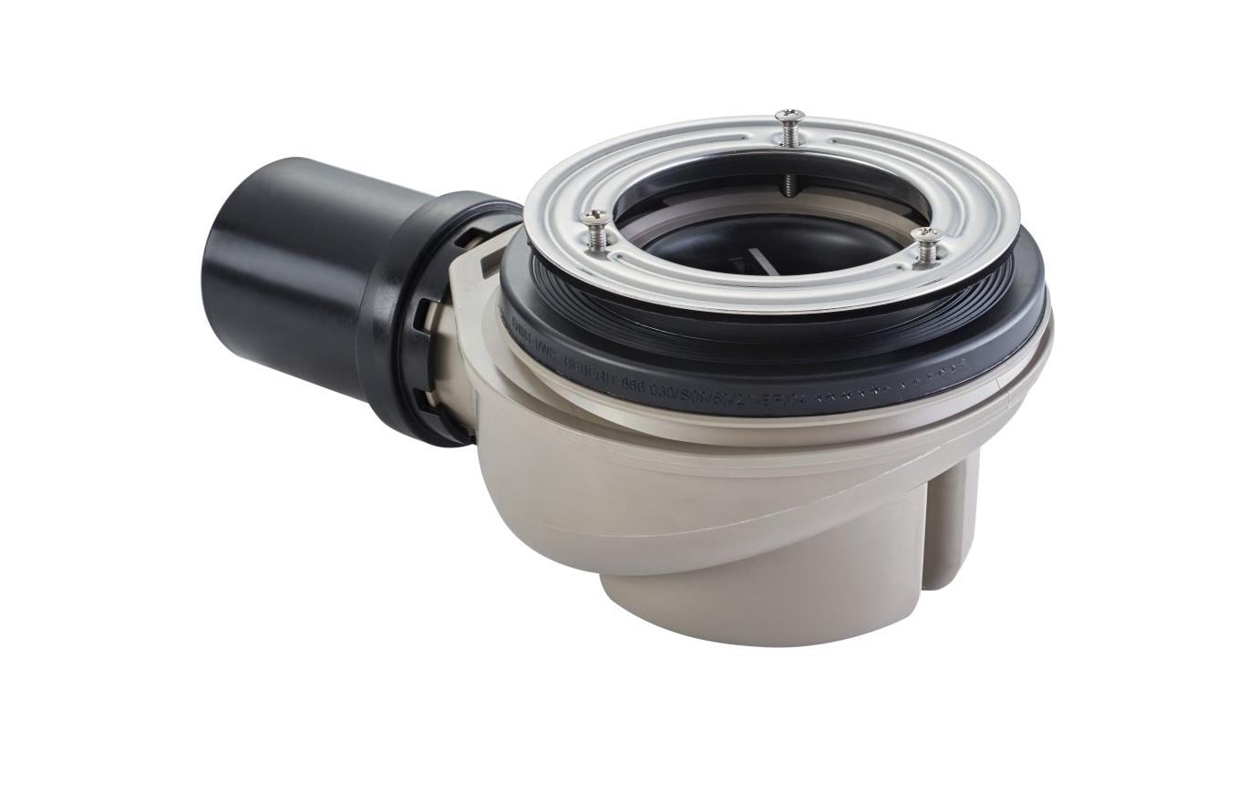 Geberit Duschwannenablauf Uniflex 90 – 15,5×23×14,5 cm, Polypropylen (PP), für Dusche, Chrom