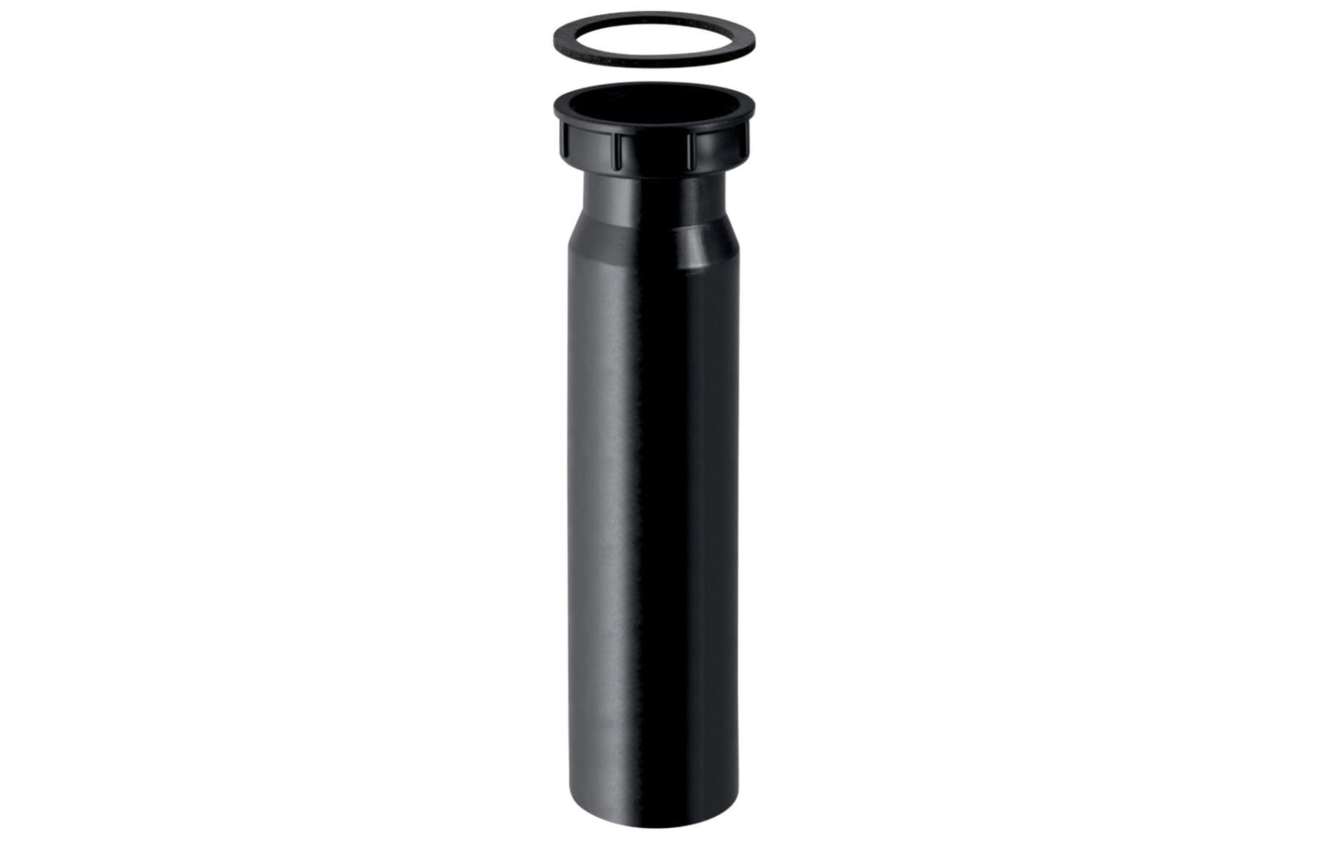 Mateu Anschlussstutzen PE-HD – Ø 50 × 51 mm, Kunststoff, schwarz, für Siphon