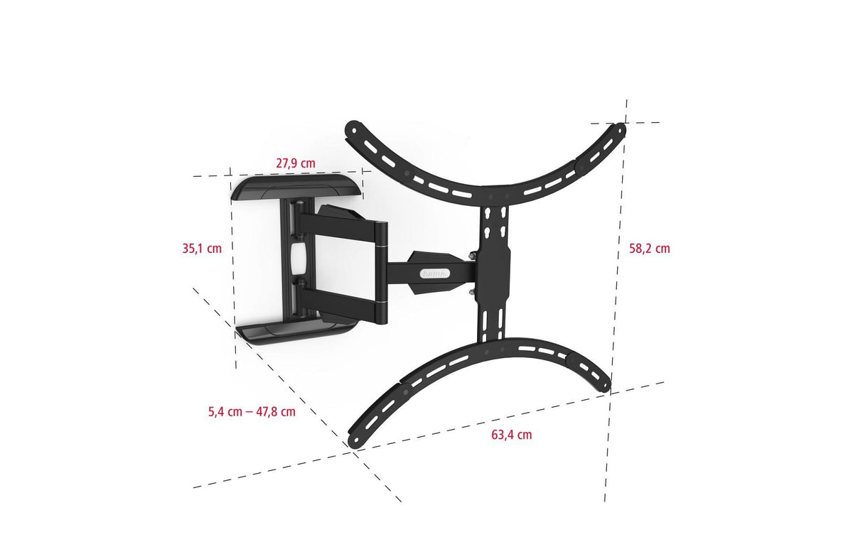 Hama Wandhalterung – Vollbeweglich – 37–75" – VESA 200×200–600×500 – bis 45 kg – 00220836