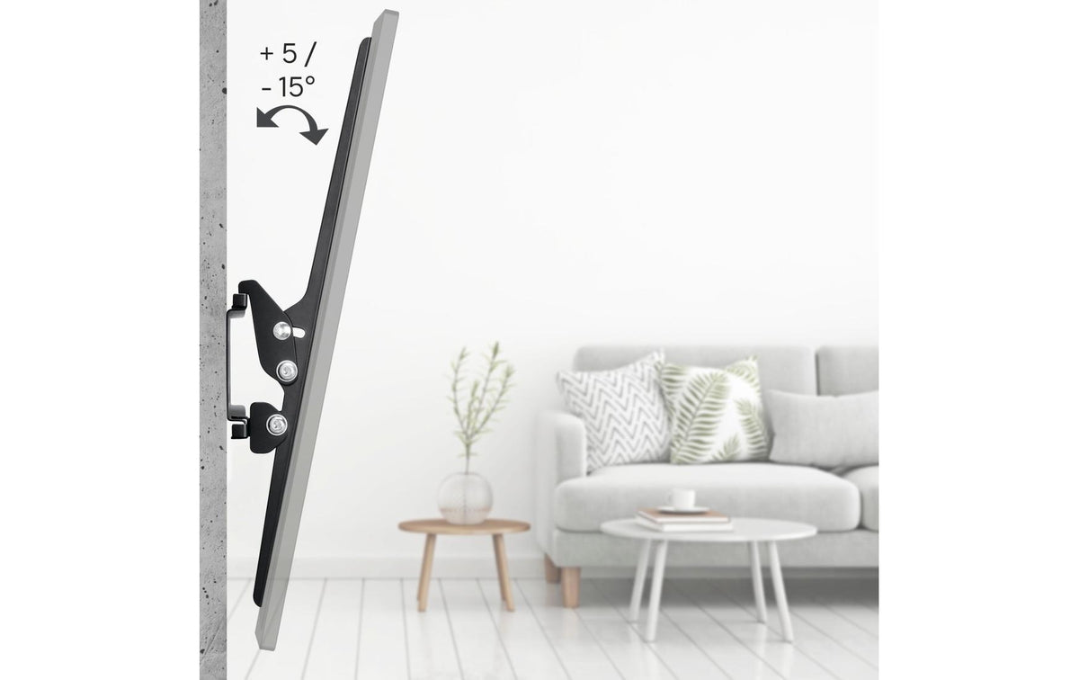 Hama Wandhalterung – neigbar – bis 75" – VESA 75×75–600×400 – bis 35 kg, für VESA bis 600×400 – 00220812