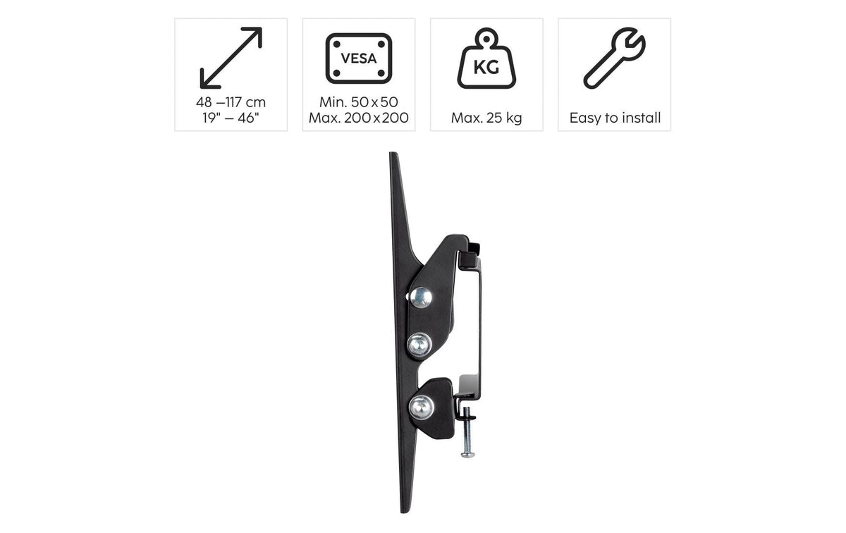 Hama Wandhalterung – Neigbar – 19–50" – VESA 50×50–200×200 – bis 25 kg – 00220804