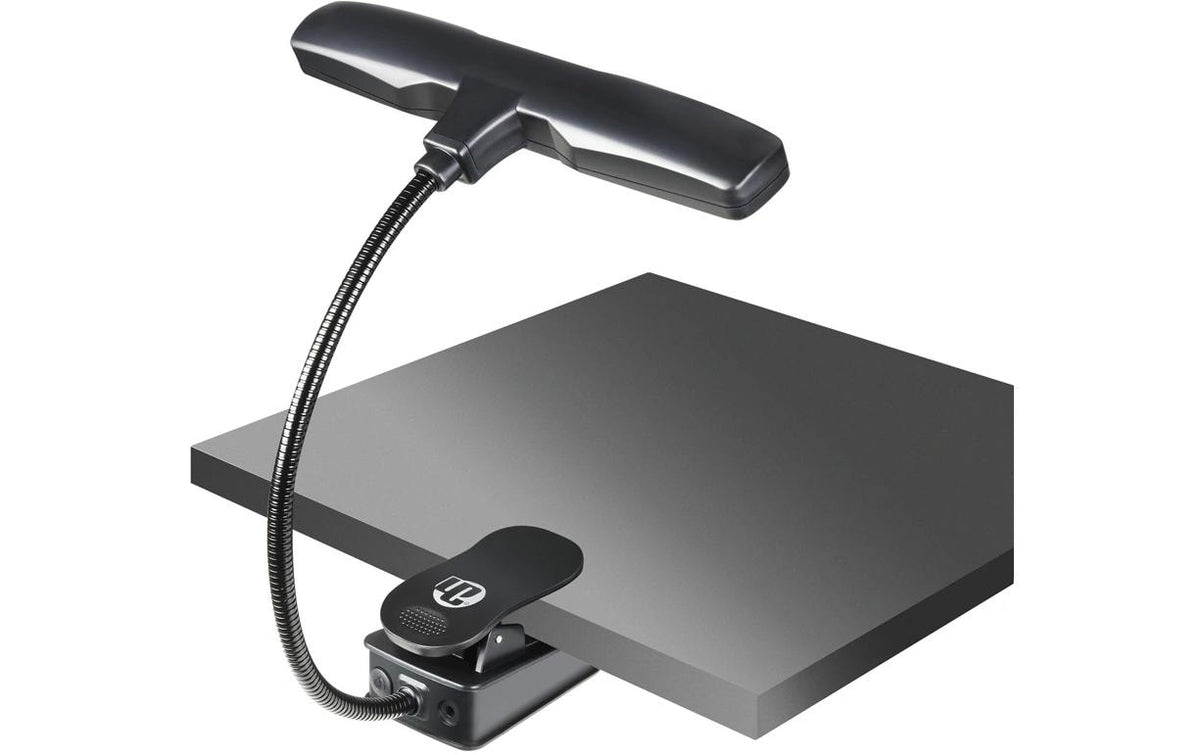 Adam Hall Tischleuchte SLED 10 – LED, 10× Leuchtkörper, Akku (3×AA), höhenverstellbar – Schwarz