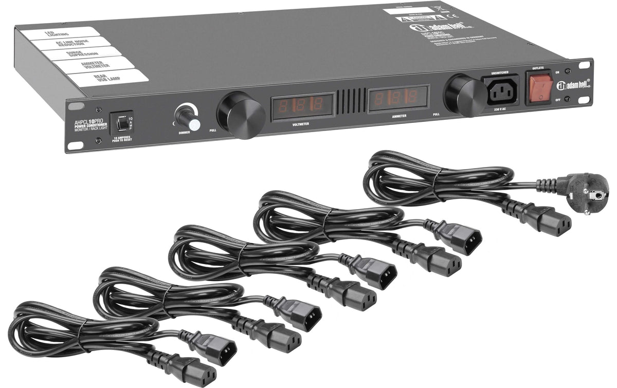 Adam Hall PCL 10 PRO – 19" Frontpanel, Volt- und Amperemeter