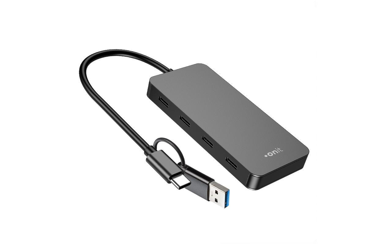 Onit USB-Hub – 4× USB-C, für Windows/Mac/ChromeOS