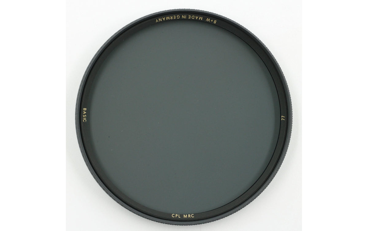 B+W Basic CPL-Polfilter – Glas/Messing – für Objektive mit 43 mm Filtergewinde