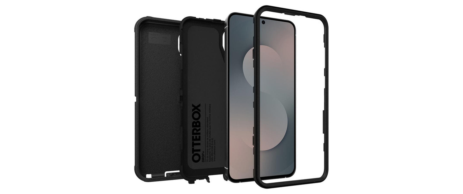 OtterBox Defender Pro Rugged-Case – für Samsung Galaxy S25 FE, Kunststoff, Schwarz, bis 1,2 m sturzsicher