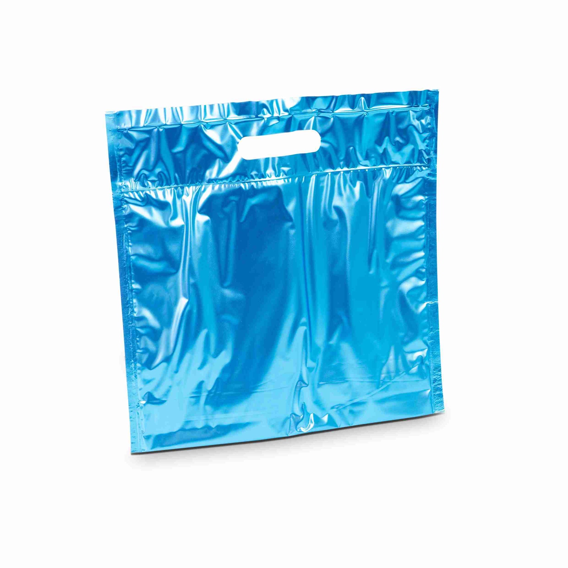 Frische verpackung – Kühlbeutel – isoliert, Zip-Verschluss – 300×80×310 mm – blau/silber – Kunststoff – Medbag – 1 Palette (1'000 Stk.)