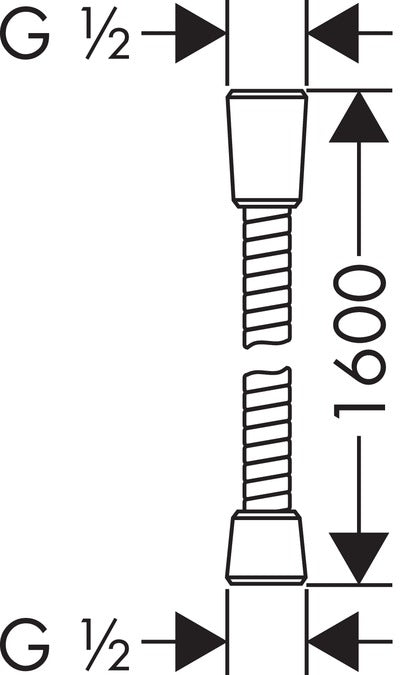 Hansgrohe Sensoflex Duschschlauch – 160 cm, Metall/Kunststoff, Chrom