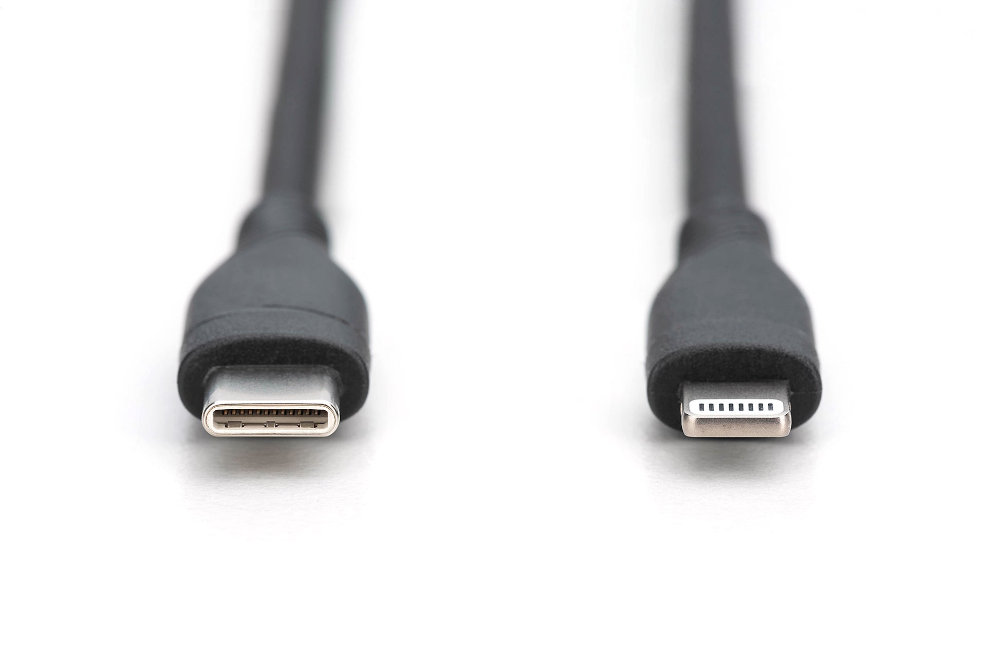 Digitus Lightning auf USB-C Kabel, 2 m, Schwarz, Silikon