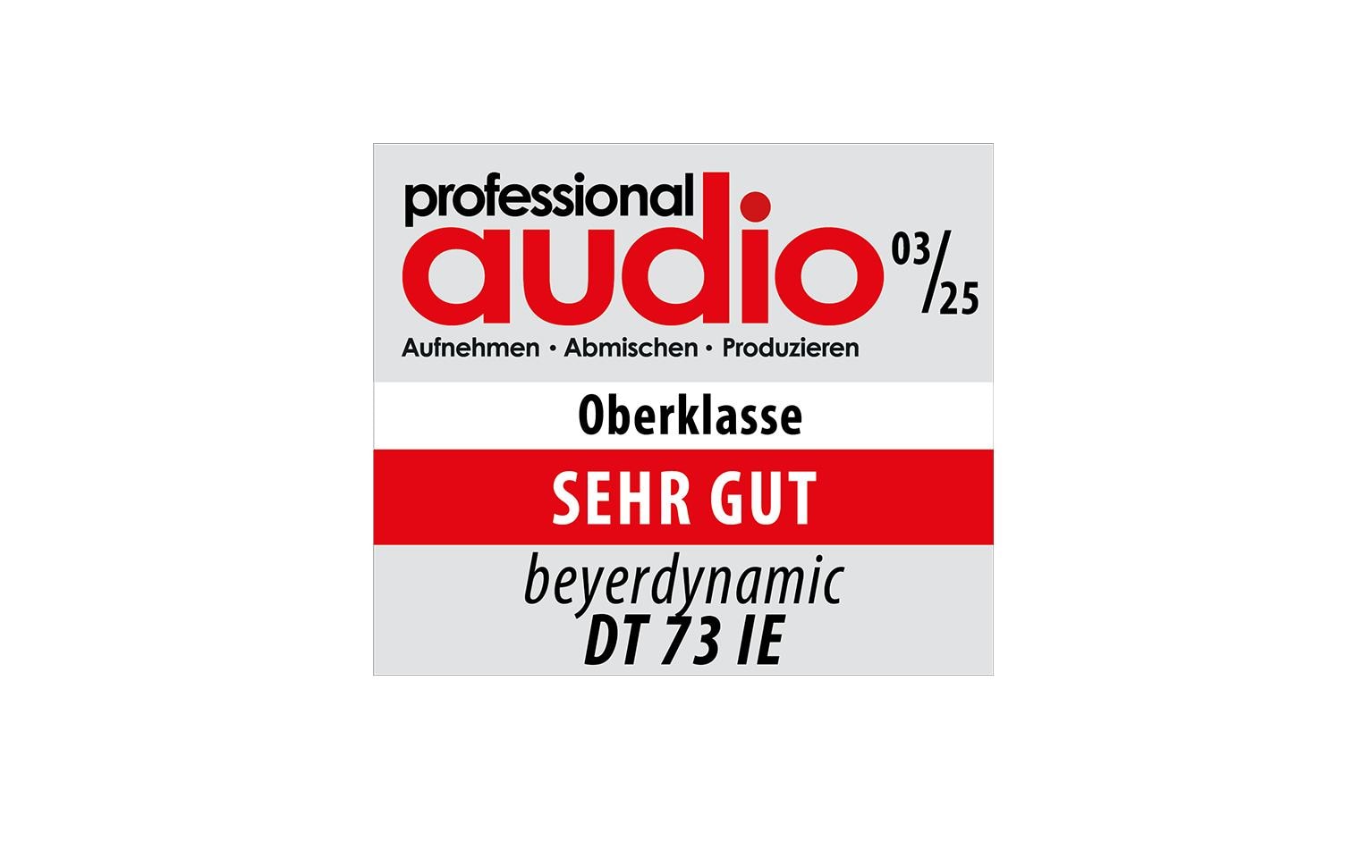Beyerdynamic DT 73 IE In-Ear Headset – Kabel, 3,5 mm Klinke, mit Mikrofon, Schwarz