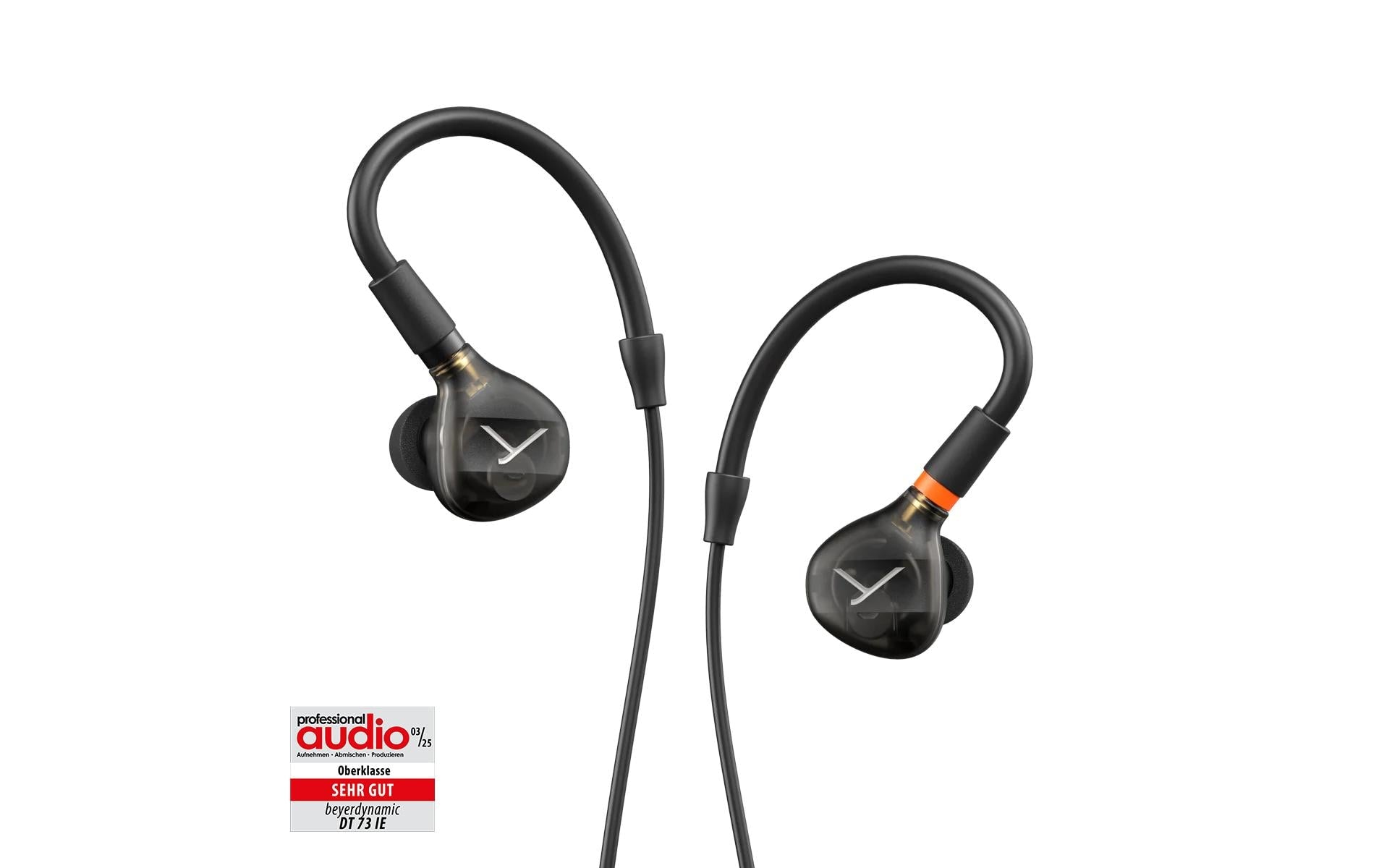 Beyerdynamic DT 73 IE In-Ear Headset – Kabel, 3,5 mm Klinke, mit Mikrofon, Schwarz