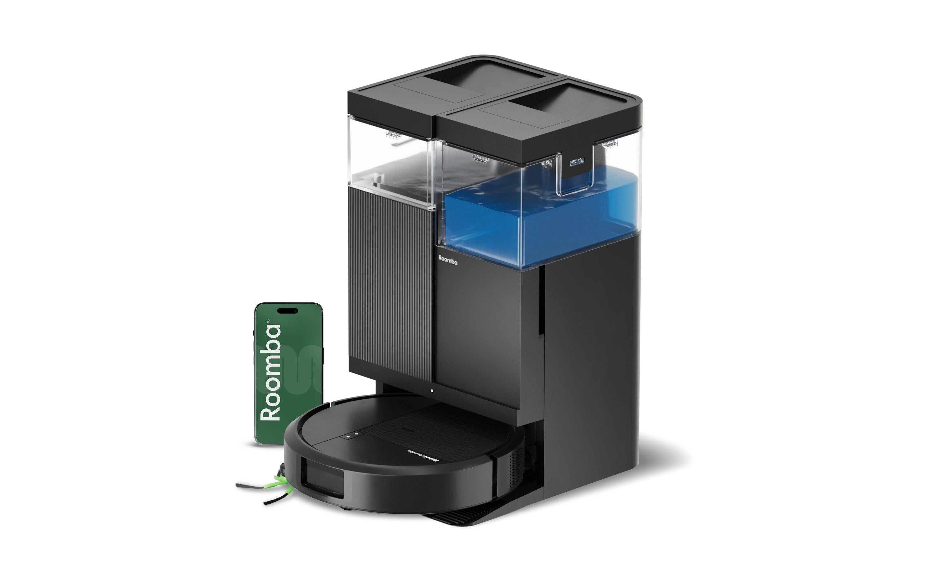 iRobot Saugroboter Roomba Plus 515 Combo Dock mit Wischfunktion – 300 min, Höhe 83 mm, 0,18 l