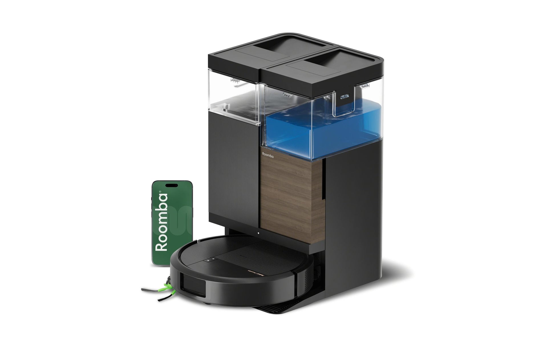 iRobot Saugroboter Roomba Plus 575 Combo Dock mit Wischfunktion – 300 min, Höhe 83 mm, 0,18 l