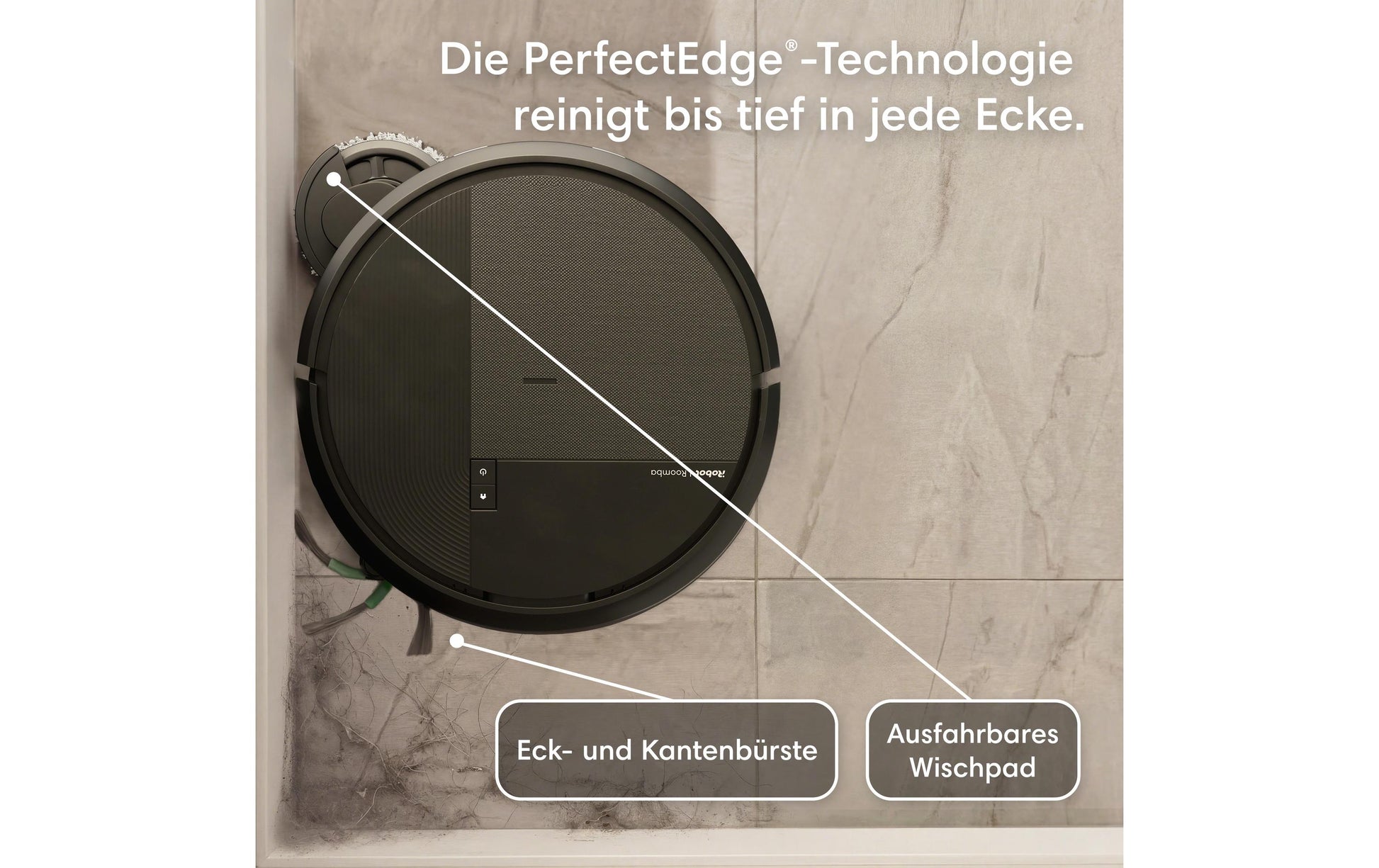 iRobot Saugroboter Roomba Plus 575 Combo Dock mit Wischfunktion – 300 min, Höhe 83 mm, 0,18 l
