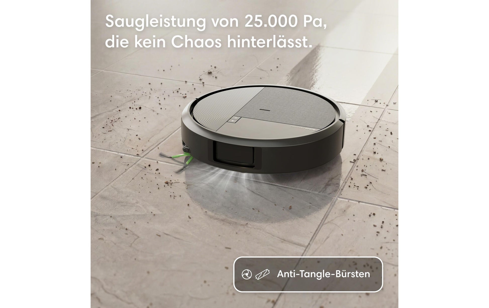 iRobot Saugroboter Roomba Plus 575 Combo Dock mit Wischfunktion – 300 min, Höhe 83 mm, 0,18 l
