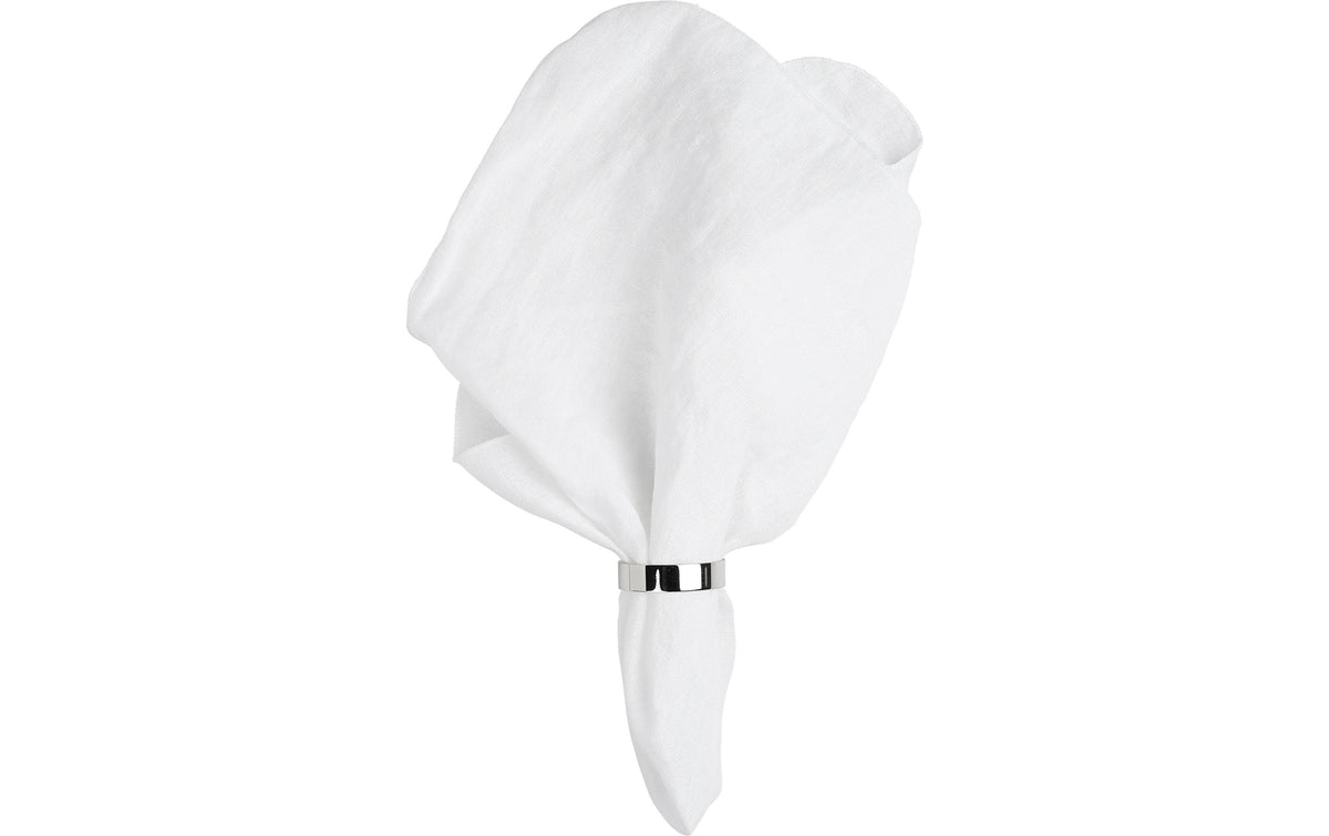 Broste Copenhagen Stoffserviette Gracie – weiss – 45 × 45 cm, Leinen – 1-er-Set