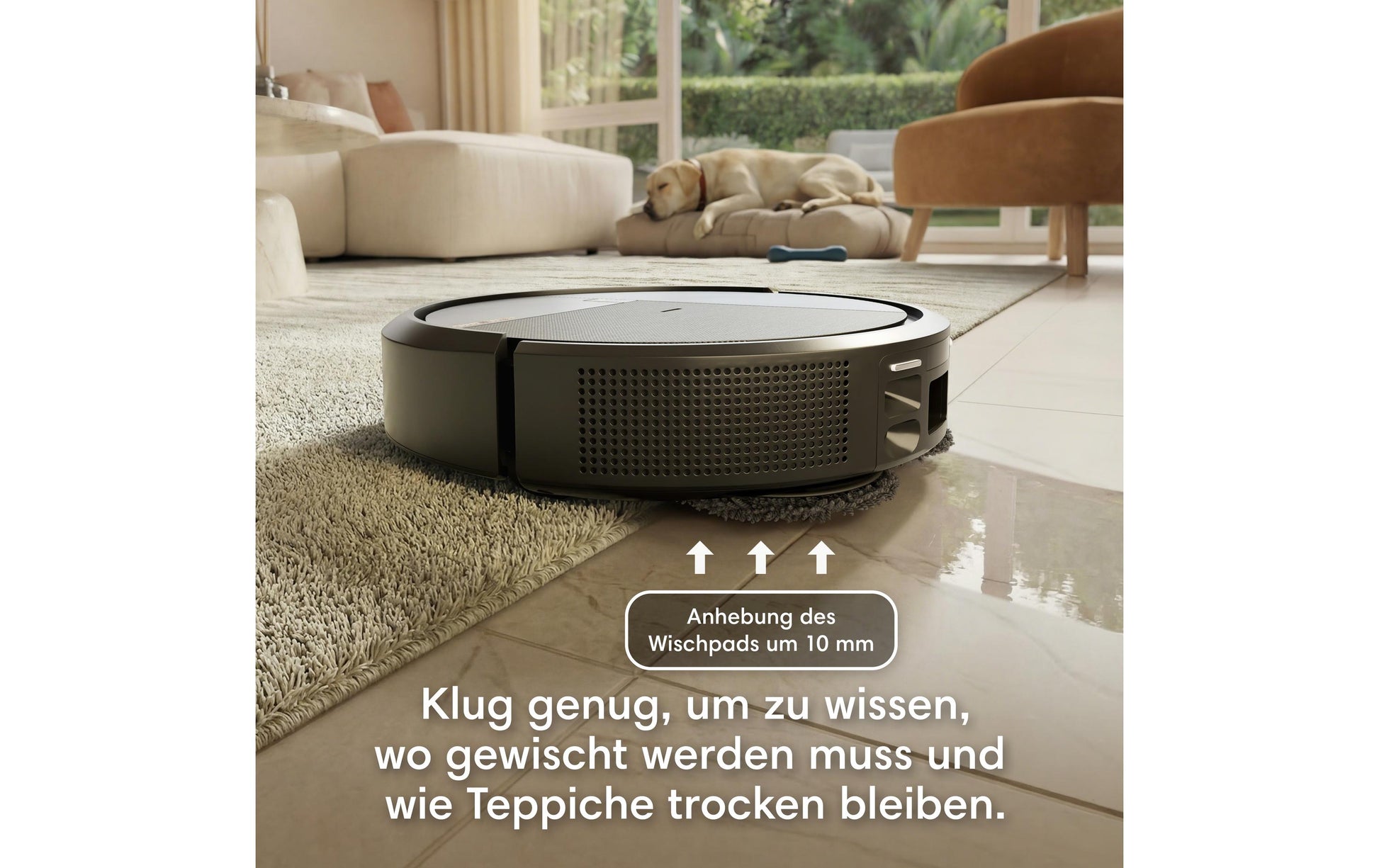 iRobot Saugroboter Roomba Plus 575 Combo Dock mit Wischfunktion – 300 min, Höhe 83 mm, 0,18 l