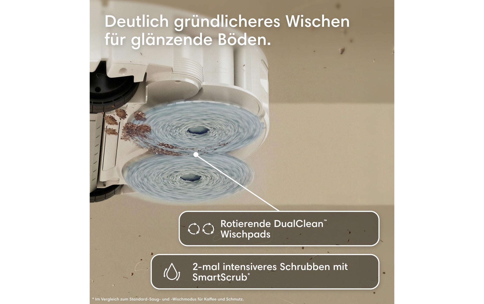 iRobot Saugroboter Roomba Plus 415 Combo Dock mit Absaugstation und Wischfunktion – 300 min, Höhe 83 mm