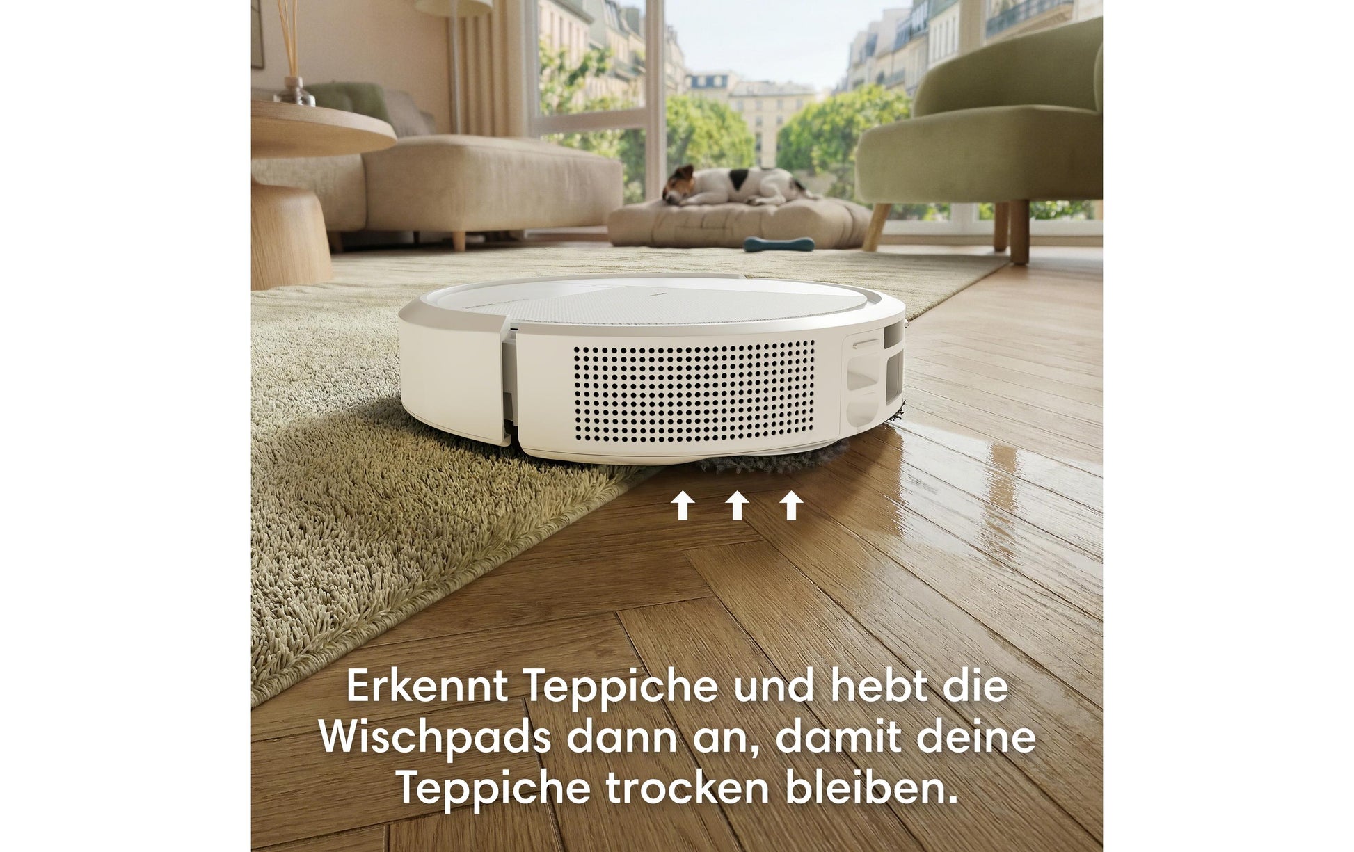 iRobot Saugroboter Roomba Plus 415 Combo Dock mit Absaugstation und Wischfunktion – 300 min, Höhe 83 mm