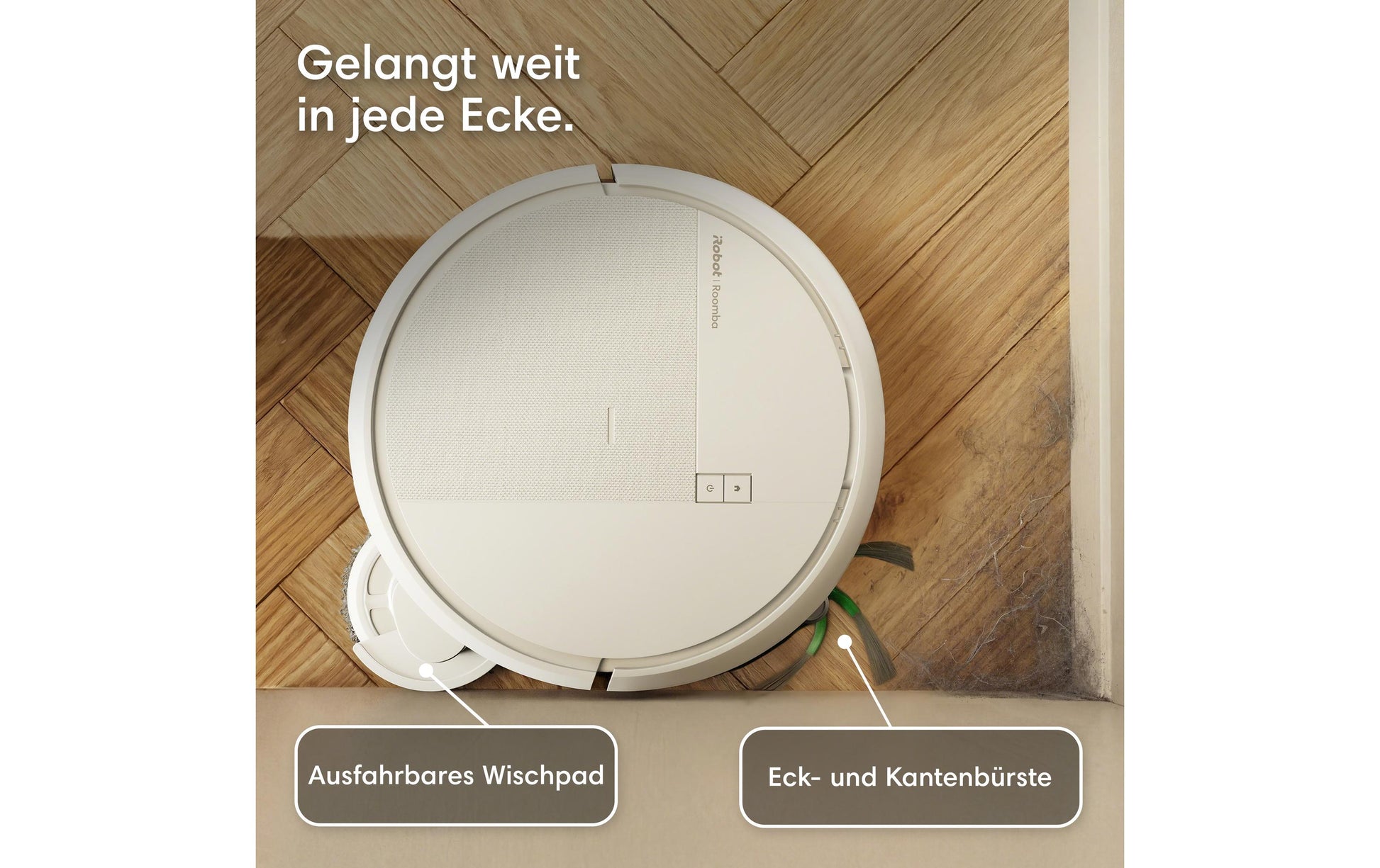 iRobot Saugroboter Roomba Plus 415 Combo Dock mit Absaugstation und Wischfunktion – 300 min, Höhe 83 mm