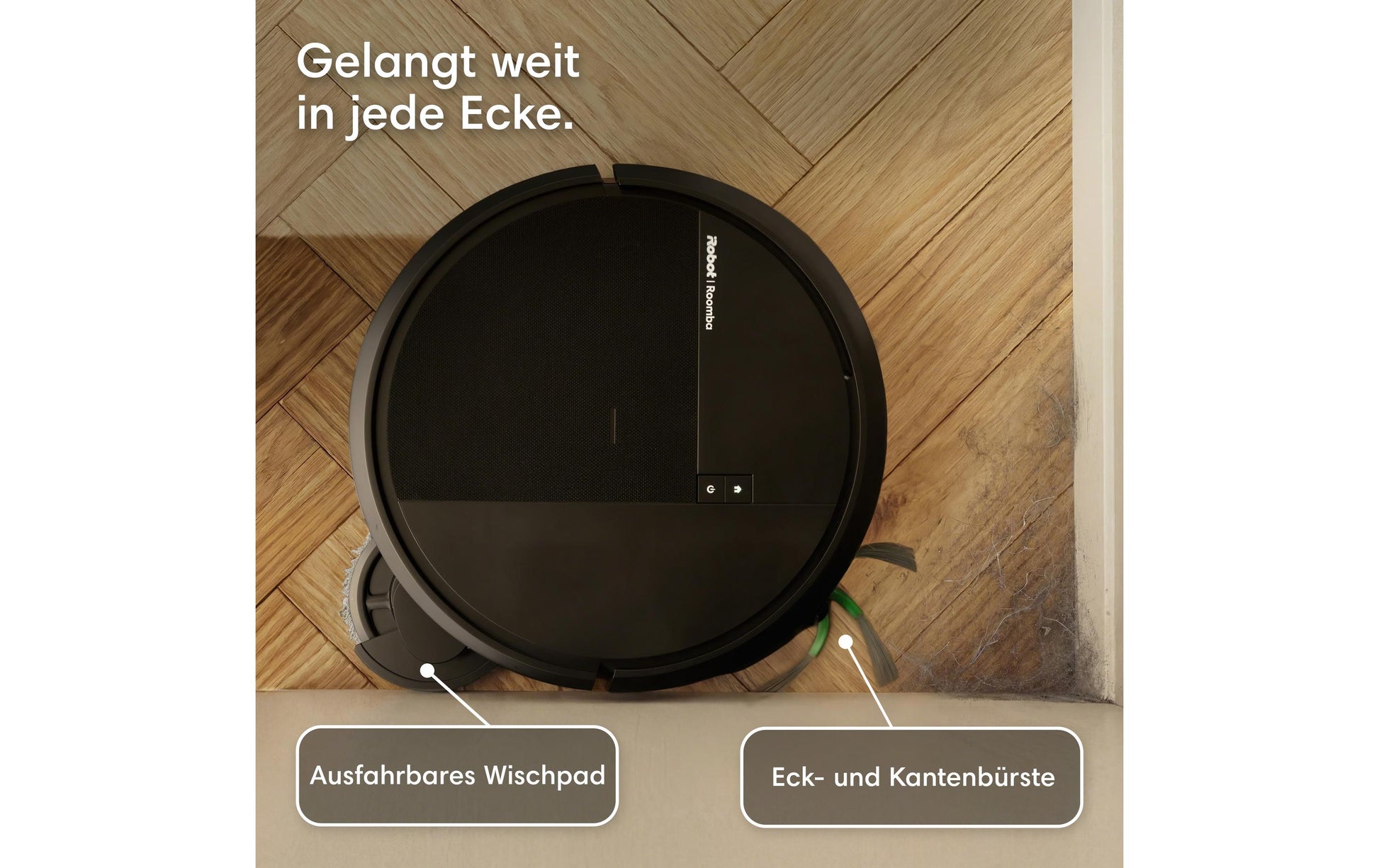 iRobot Saugroboter Roomba Plus 415 Combo Dock mit Absaugstation und Wischfunktion – 300 min, 83 mm, 0,18 l