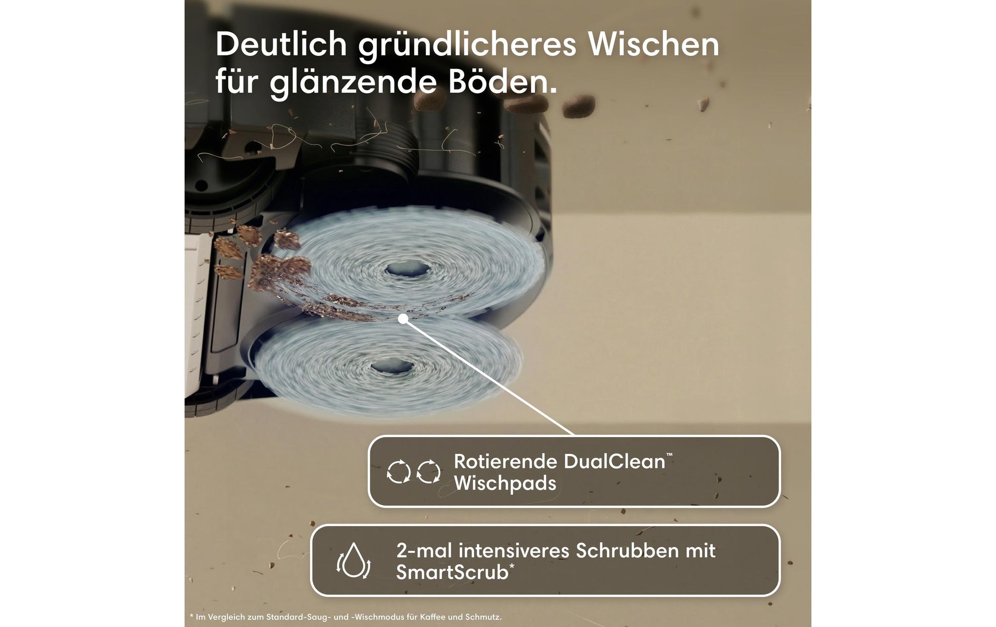 iRobot Saugroboter Roomba Plus 415 Combo Dock mit Absaugstation und Wischfunktion – 300 min, 83 mm, 0,18 l